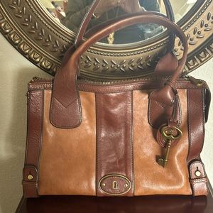 Vintage Leather Fossil Shoulder Bag